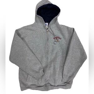 Disneyland Gray Pullover Hoodie – Mickey Mouse 1955 Logo (Front & Back) - Medium
